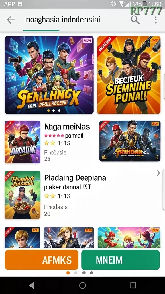 Cuplikan layar ZK7SLOTS — menu navigasi